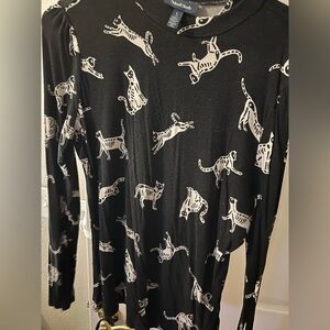 ModCloth Halloween Cat Skeleton Mock Neck!